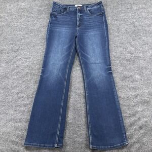 Lovervet Jeans Womens 32/15 Blue Medium Wash Mid Rise Bootcut Stretch Denim